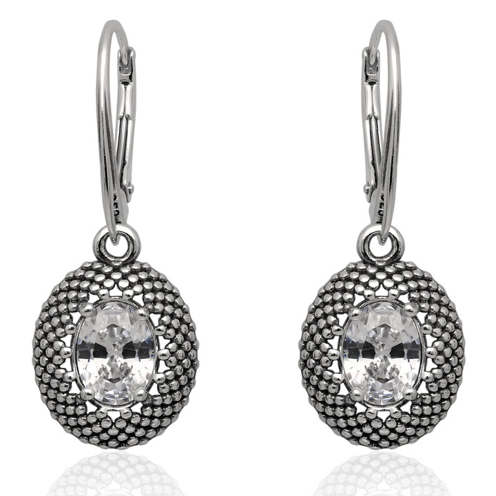 Kolczyki srebrne z cyrkoniami crystal pr.925