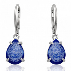 Kolczyki srebrne niebiesko...