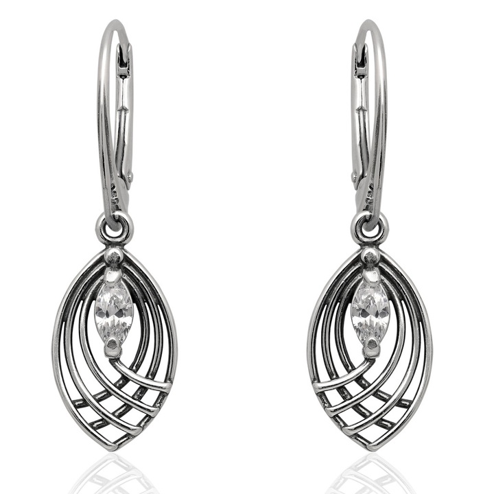 Kolczyki srebrne z cyrkoniami crystal pr.925