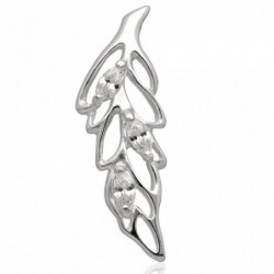 Wisiorek srebrny liść z...