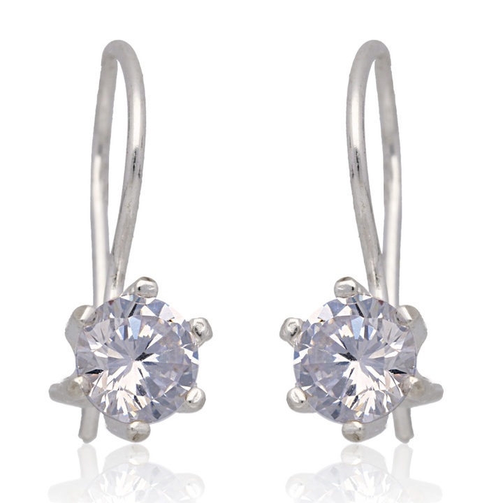 Kolczyki srebrne z cyrkoniami crystal pr.925