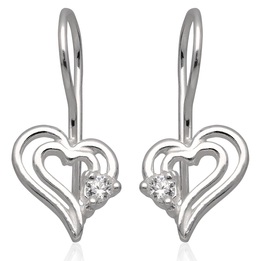 Kolczyki z cyrkoniami serca crystal pr.925