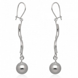 Kolczyki srebrne kule kulki...