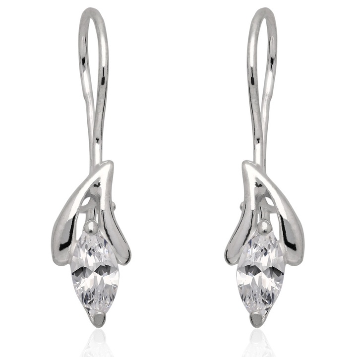 Kolczyki srebrne z cyrkoniami crystal pr.925