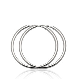 Kolczyki srebrne kółka 25mm koła rurka 2mm 925