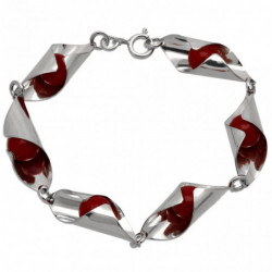 Bransoletka srebrna 19cm z...