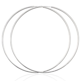Kolczyki srebrne kółka 80mm koła pr.925