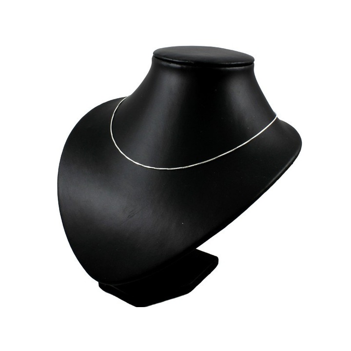 Łańcuszek srebrny kostka 50cm 1mm 925