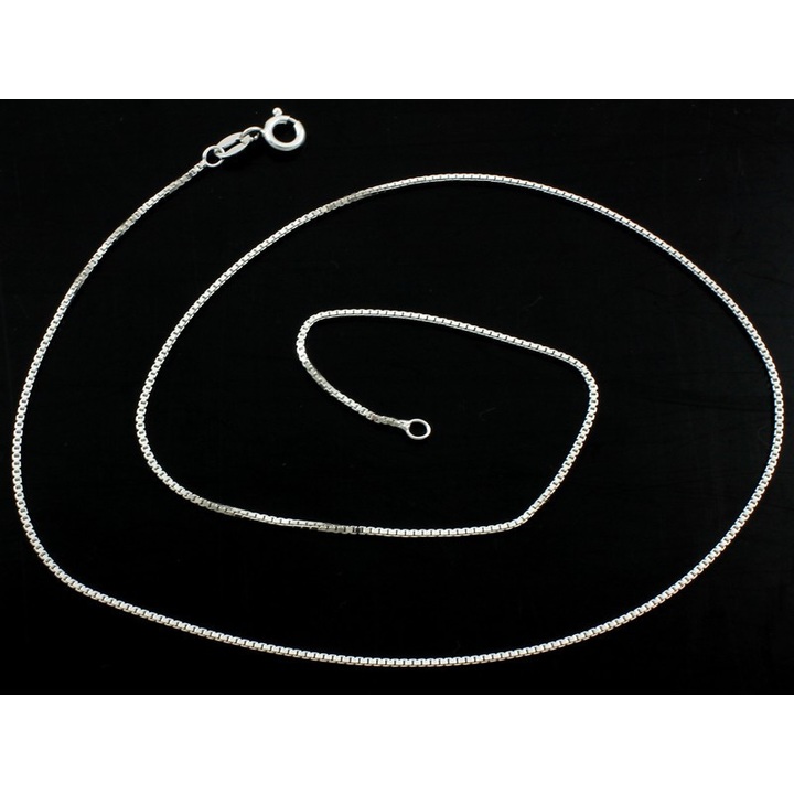 Łańcuszek srebrny kostka 50cm 1mm 925