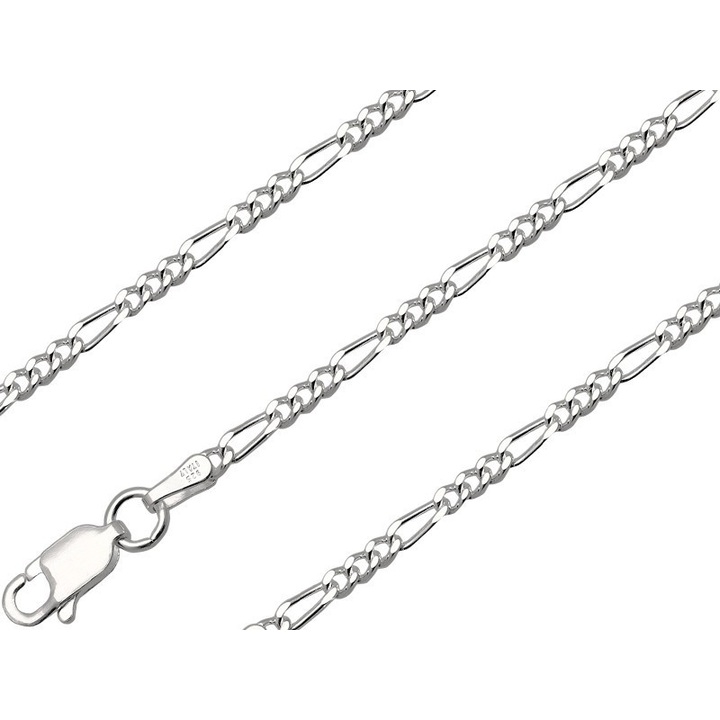 Łańcuszek srebrny figaro 45cm 2.1mm 925