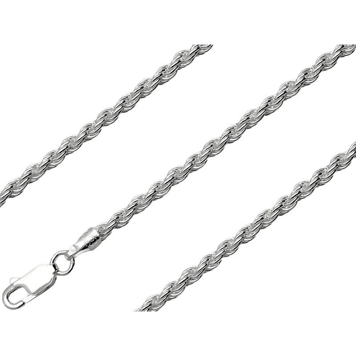 Bransoletka srebrna kordel 19cm 3mm 925