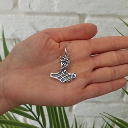 Wisiorek męski młot thora nordycki zawieszka męska mjolnir srebro 925