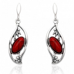 Kolczyki srebrne z koralem...