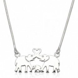 Naszyjnik srebrny słoniki...