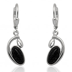 Kolczyki srebrne z nocą...