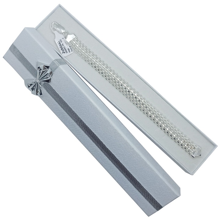 Bransoletka srebrna damska bismark 21cm 12mm 925