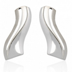 Kolczyki srebrne fala pr.925