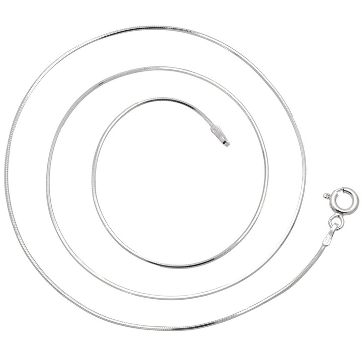 Łańcuszek srebrny żmijka linka 70cm 0.9mm 925