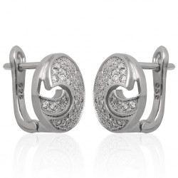Kolczyki srebrne rodowane z...