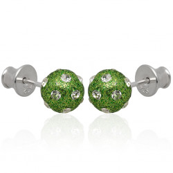 Kolczyki kule kulki zielone...