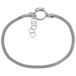 Bransoletka srebrna popcorn 19-21cm 2.9mm 925