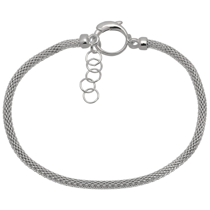Bransoletka srebrna popcorn 19-21cm 2.9mm 925