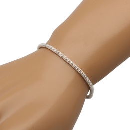 Bransoletka srebrna popcorn 19-21cm 2.9mm 925