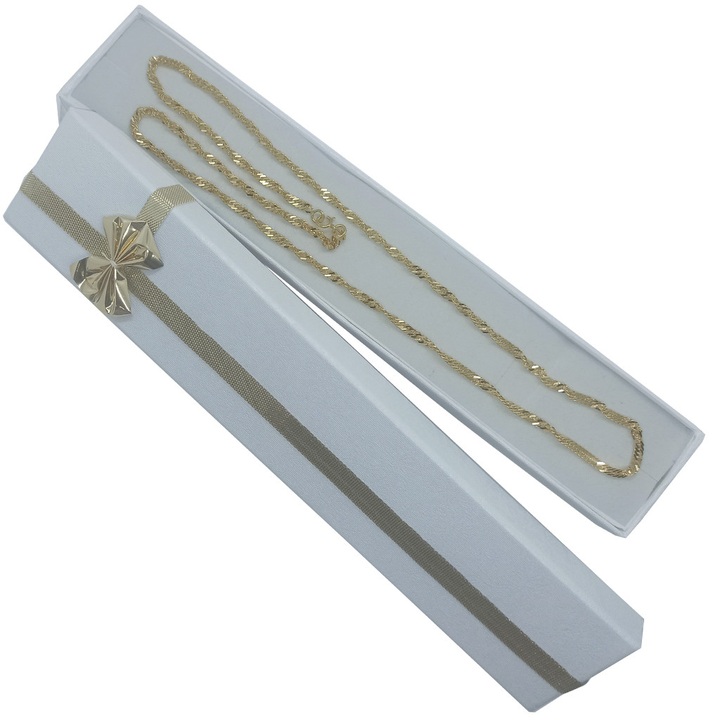 Łańcuszek złoty singapur 45cm 2.4mm złoto pr.585