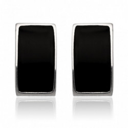 Kolczyki srebrne z onyksem...