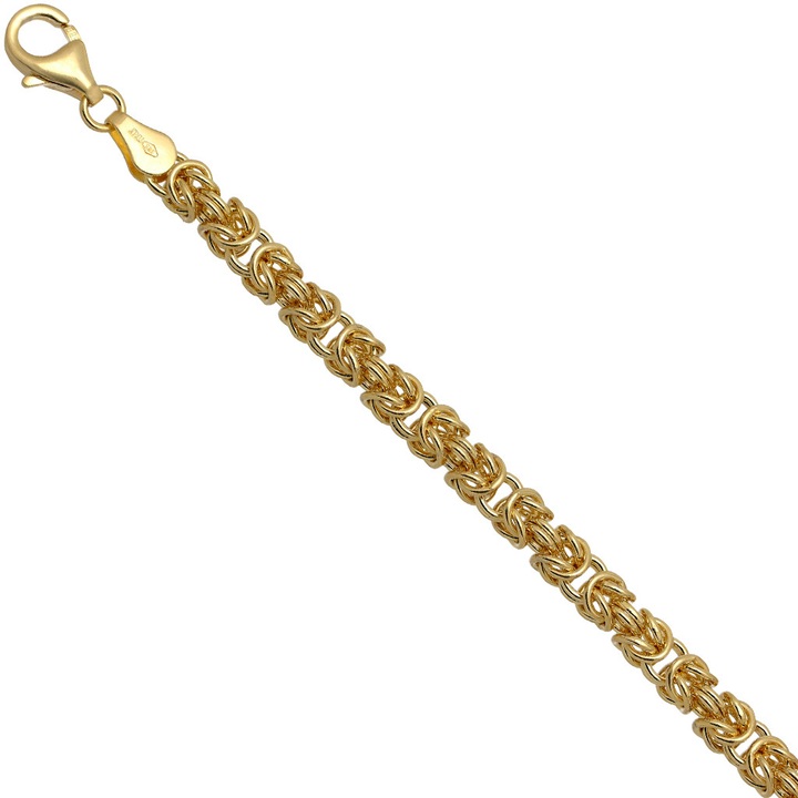 Bransoletka ZŁOTA męska SPLOT KRÓLEWSKI bizantyjski 23cm 4.3mm 585
