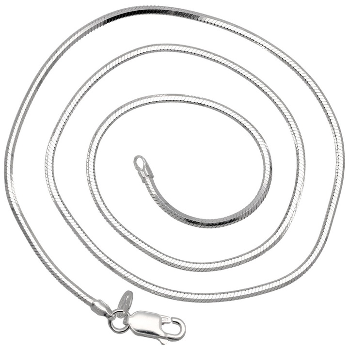Łańcuszek srebrny żmijka linka 55cm 1.6mm 925