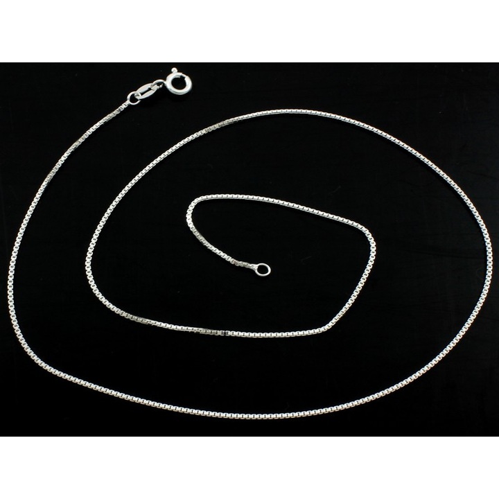 Łańcuszek srebrny kostka 75cm 1.1mm 925