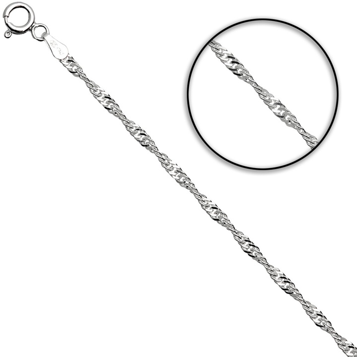 Łańcuszek srebrny singapur 80cm 2.3mm 925
