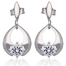 Kolczyki srebrne z cyrkoniami crystal pr.925