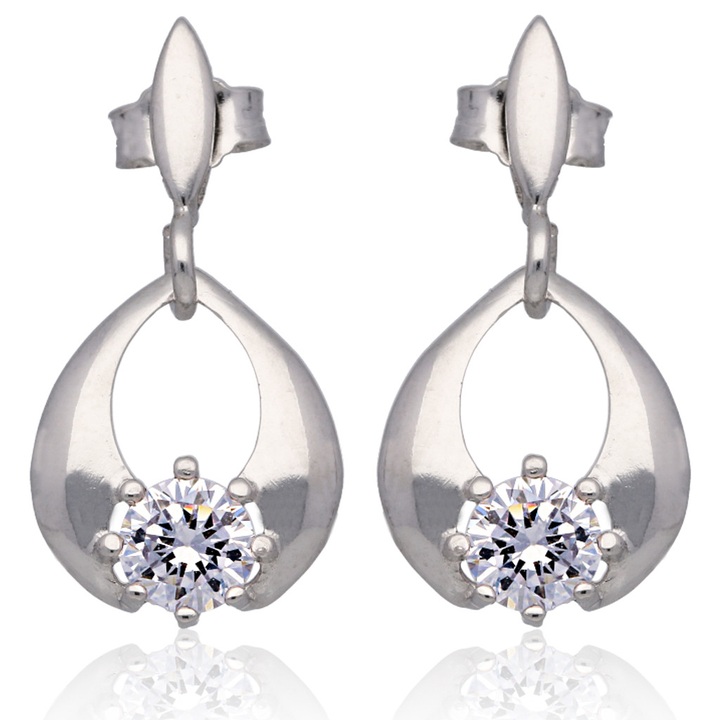 Kolczyki srebrne z cyrkoniami crystal pr.925