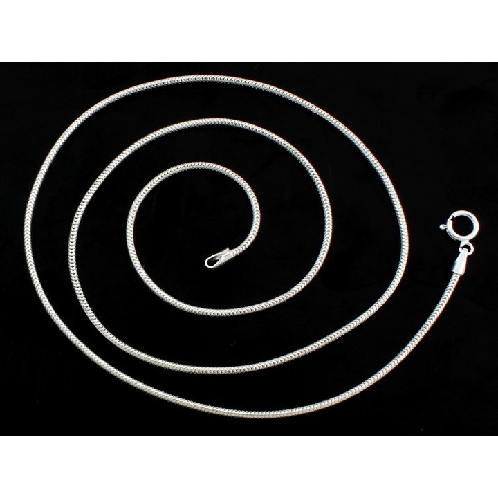Łańcuszek srebrny żmijka linka 65cm 1.2mm 925
