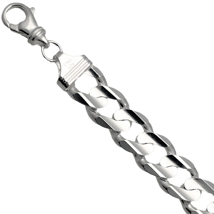 Bransoletka srebrna pancerka 23cm 15,8mm 925