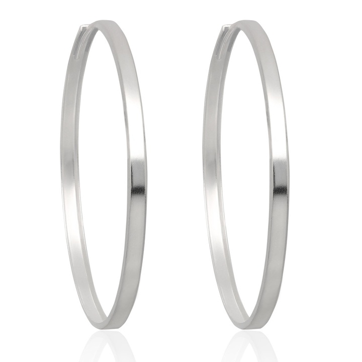 Kolczyki srebrne kółka rynny 50mm koła pr.925