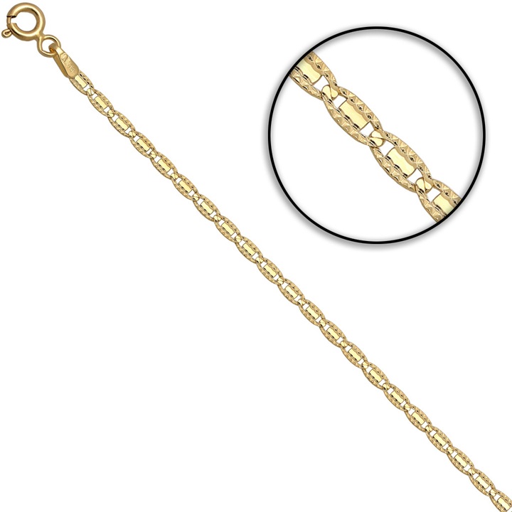 Bransoletka złota blaszka 19cm 2.1mm złoto 585