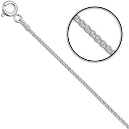 Łańcuszek srebrny lisi ogon 45cm 1,4mm pr.925