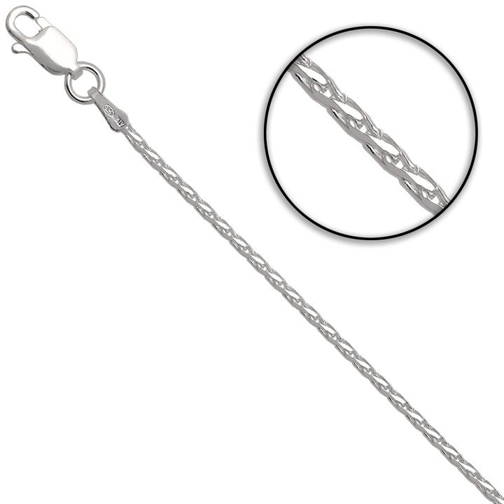 Łańcuszek srebrny damski LISI OGON 45cm 1,5mm SPIGA kłos srebro 925