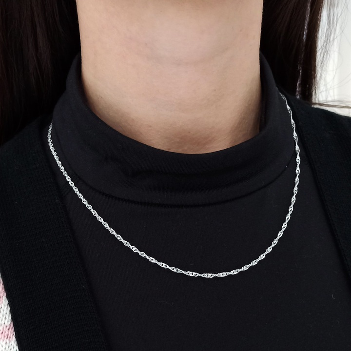 Łańcuszek srebrny singapur 45cm 2.1mm 925