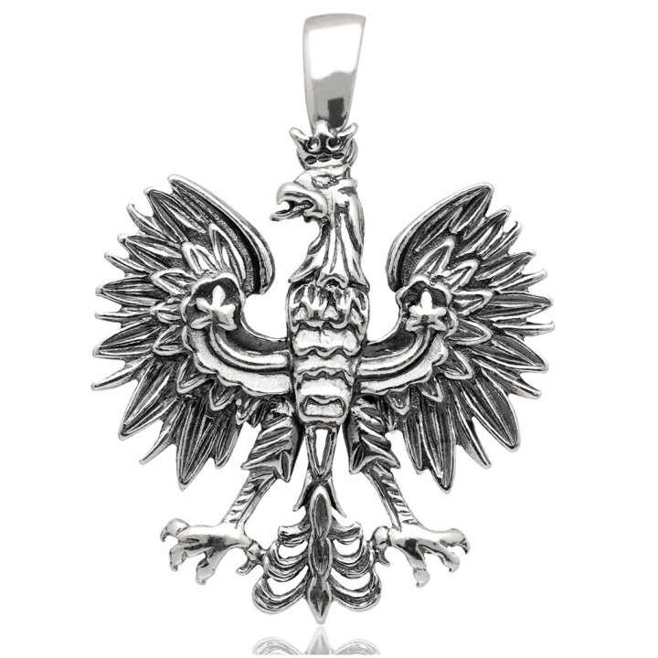 Wisiorek męski zawieszka orzełek orzeł srebro pr.925