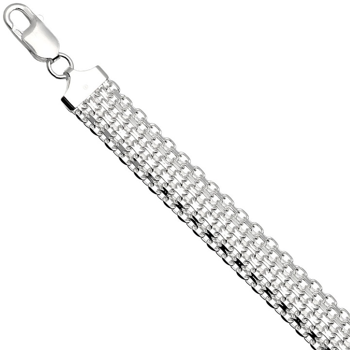 Bransoletka srebrna damska bismark 21cm 12mm 925