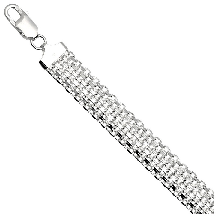 Łańcuszek srebrny damski bismark 45cm 12mm 925