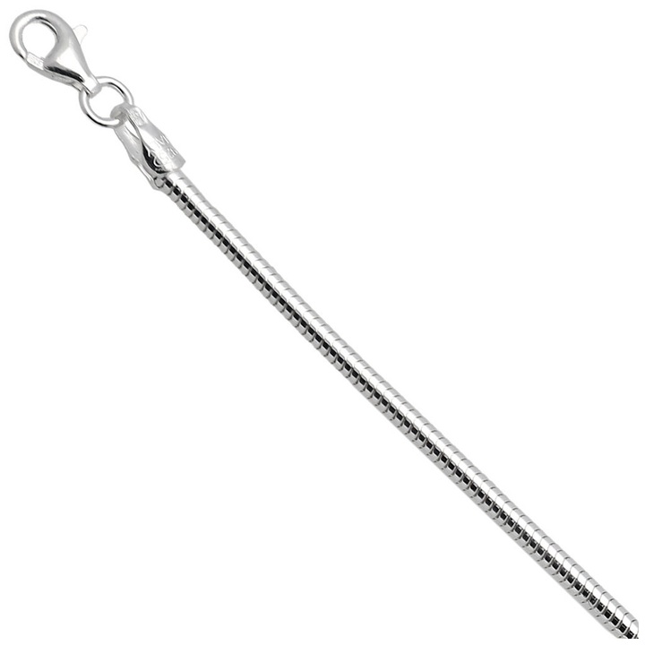 Łańcuszek srebrny DAMSKI ŻMIJKA GRUBA linka okrągła 60cm 2.4mm 925