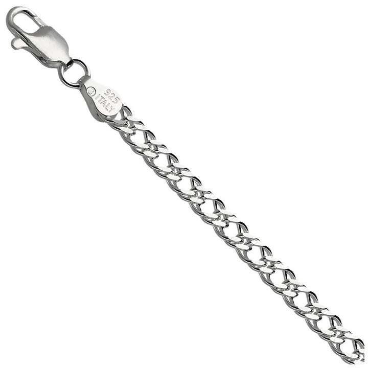 Łańcuszek srebrny rombo gruby 60cm 5.7mm 925