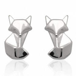 Kolczyki srebrne liski lis...