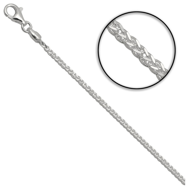 Łańcuszek srebrny DAMSKI LISI OGON 45cm 1.7mm srebro 925