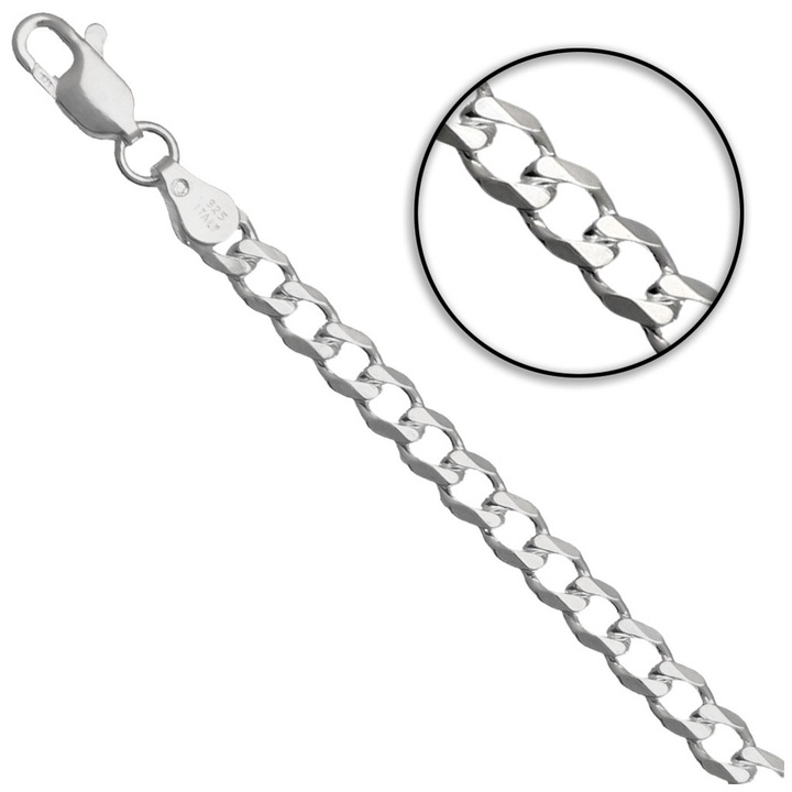 Łańcuszek srebrny pancerka 50cm 4.4mm 925